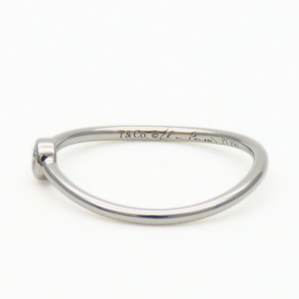 Tiffany & Co Ring Wave Single Row Elsa Peretti Platinum — view 3