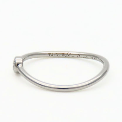 Tiffany & Co Ring Wave Single Row Elsa Peretti Platinum — view 3