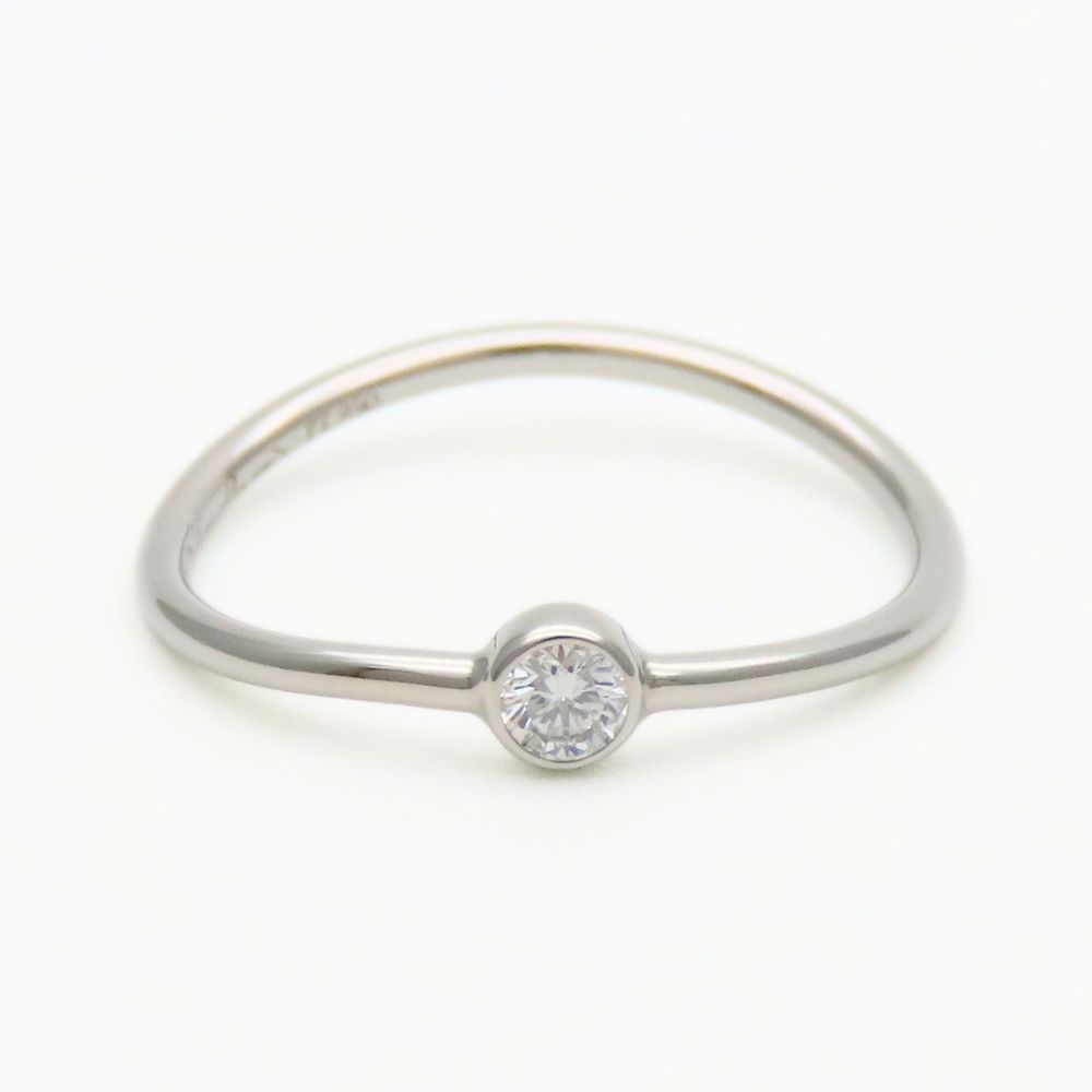 Tiffany & Co Ring Wave Single Row Elsa Peretti Platinum — view 2