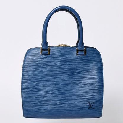 Louis Vuitton Pont Neuf Handbag Epi Leather Blue Gold
