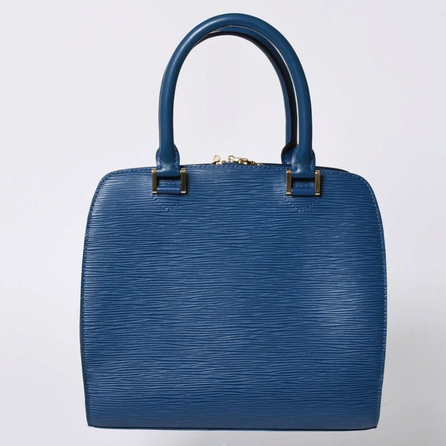 Louis Vuitton Pont Neuf Handbag Epi Leather Blue Gold — view 2
