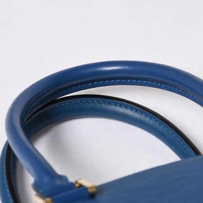 Louis Vuitton Pont Neuf Handbag Epi Leather Blue Gold — view 8