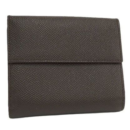 Bvlgari Bifold Wallet Hook Leather Brown