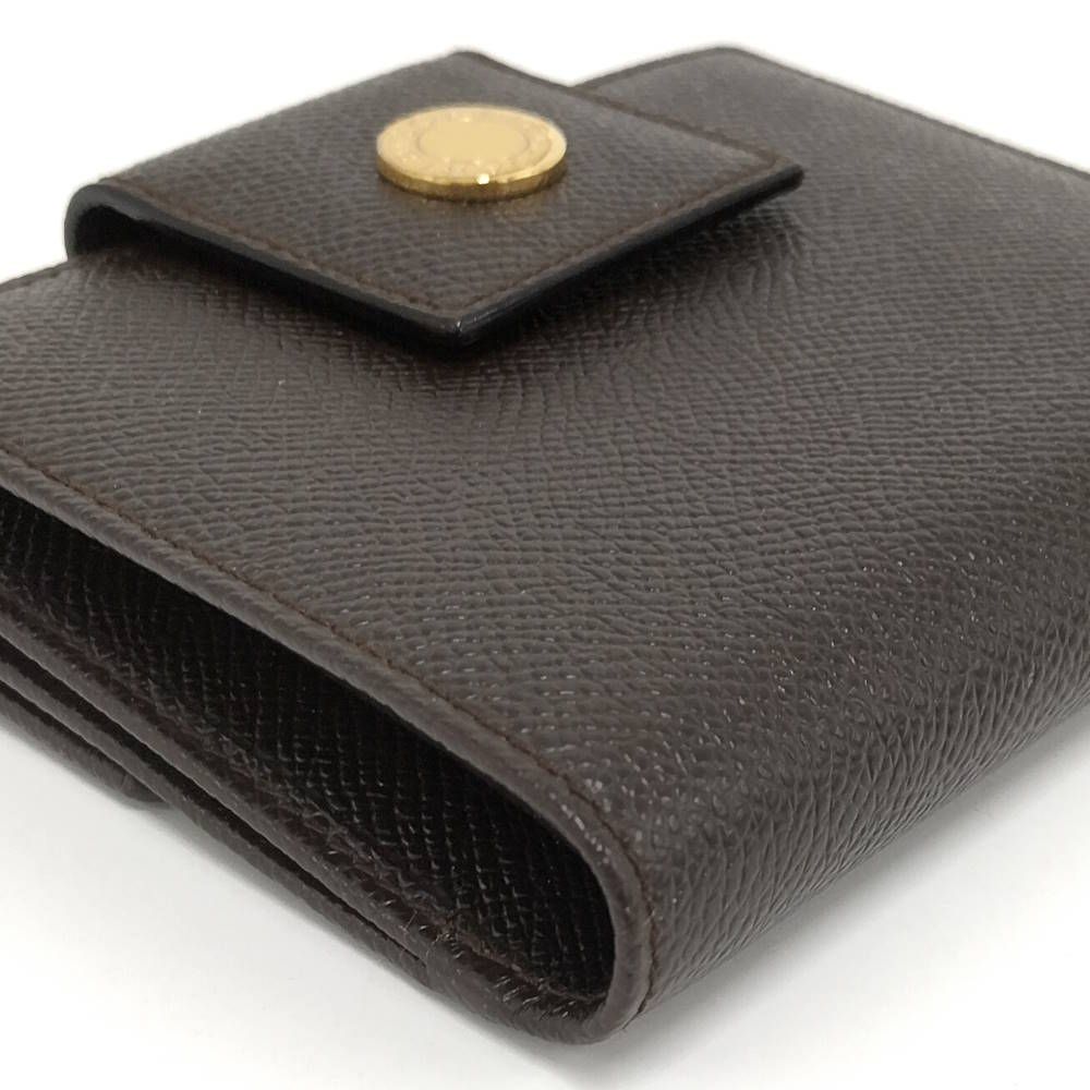 Bvlgari Bifold Wallet Hook Leather Brown — view 6