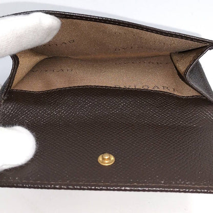 Bvlgari Bifold Wallet Hook Leather Brown — view 8
