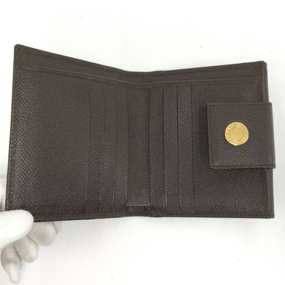 Bvlgari Bifold Wallet Hook Leather Brown — view 2