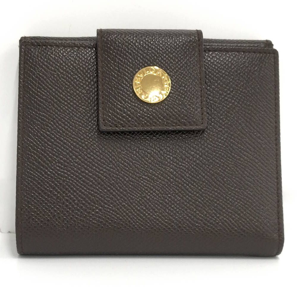Bvlgari Bifold Wallet Hook Leather Brown — view 3