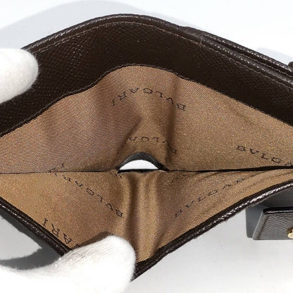 Bvlgari Bifold Wallet Hook Leather Brown — view 9