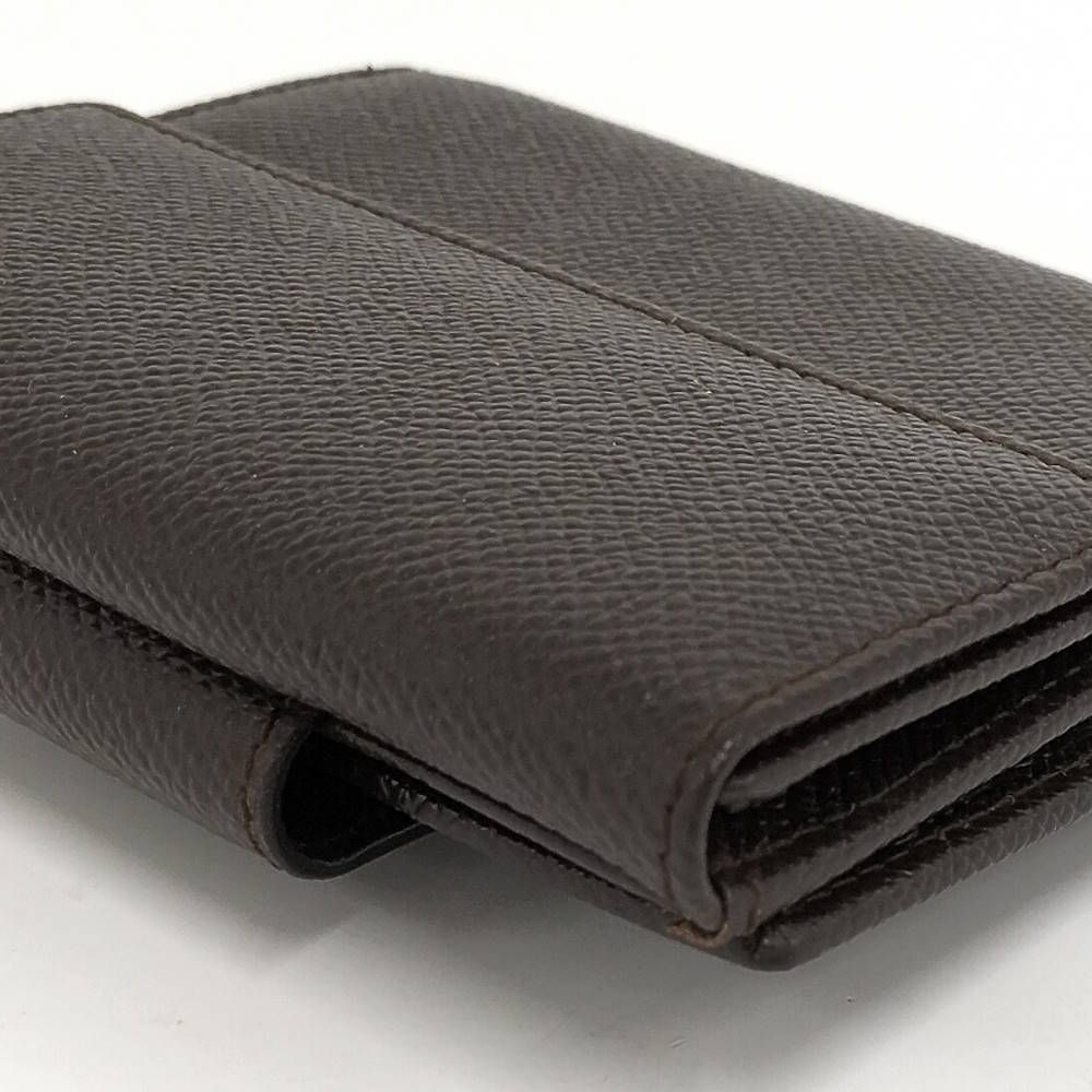 Bvlgari Bifold Wallet Hook Leather Brown — view 4
