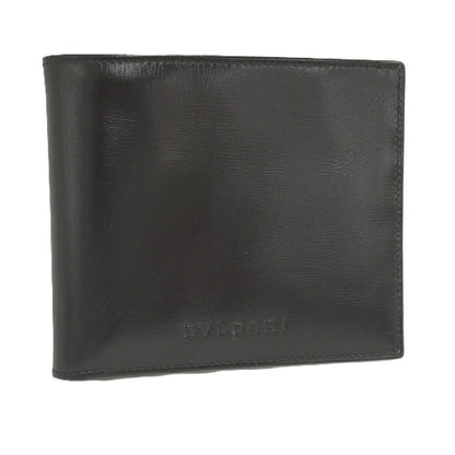 Bvlgari Bifold Wallet Leather Black