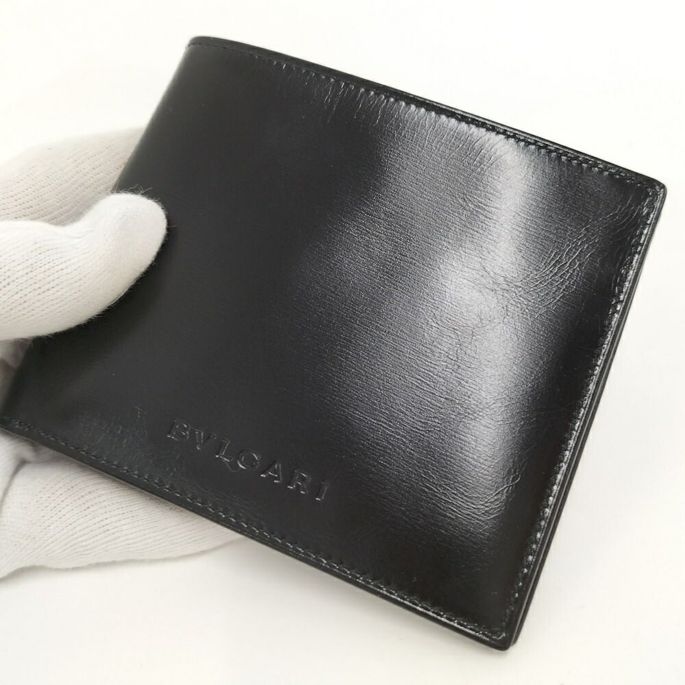 Bvlgari Bifold Wallet Leather Black — view 6