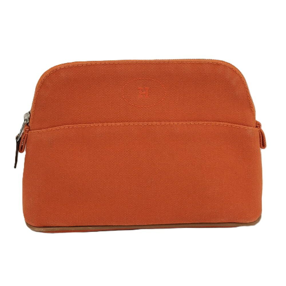 Hermes Bo Tall Pouch 20 Mini Canvas Orange