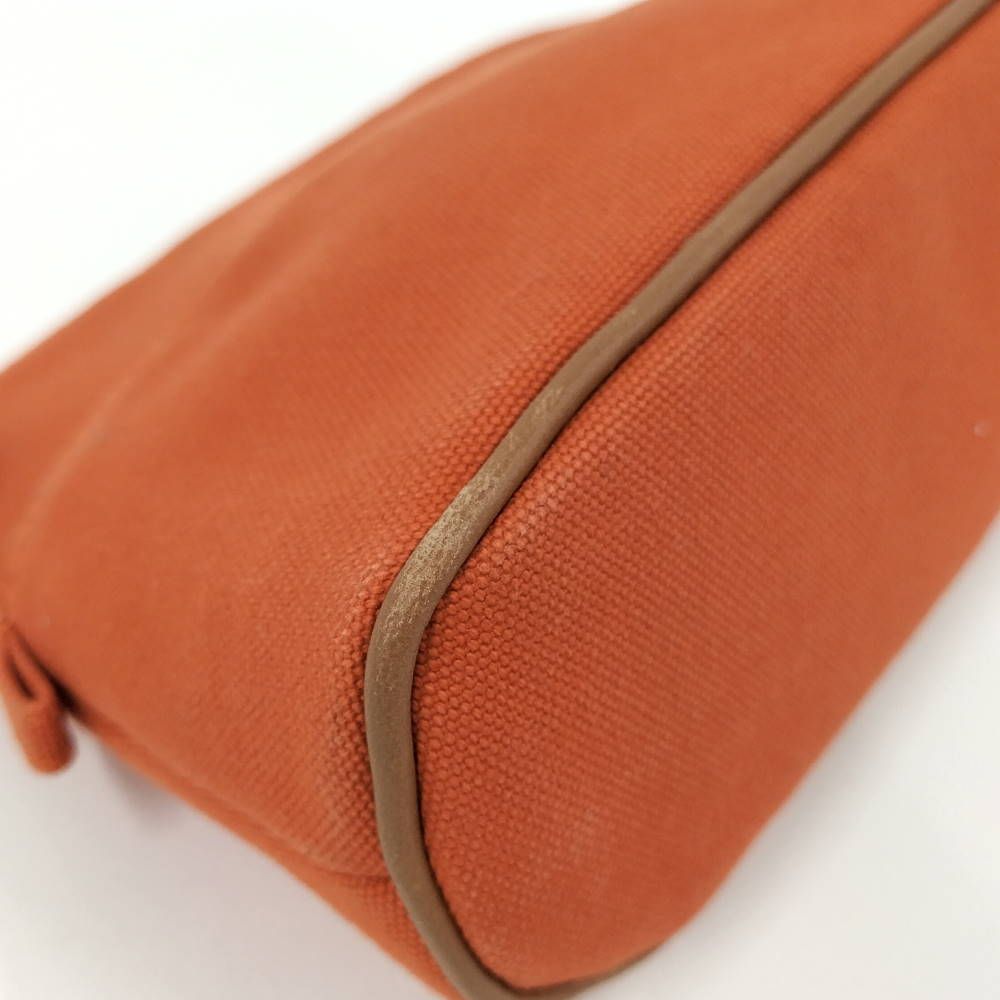 Hermes Bo Tall Pouch 20 Mini Canvas Orange — view 4