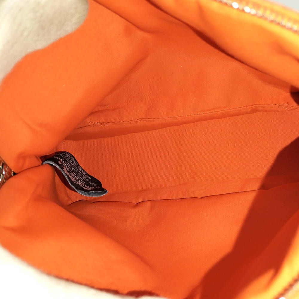 Hermes Bo Tall Pouch 20 Mini Canvas Orange — view 9