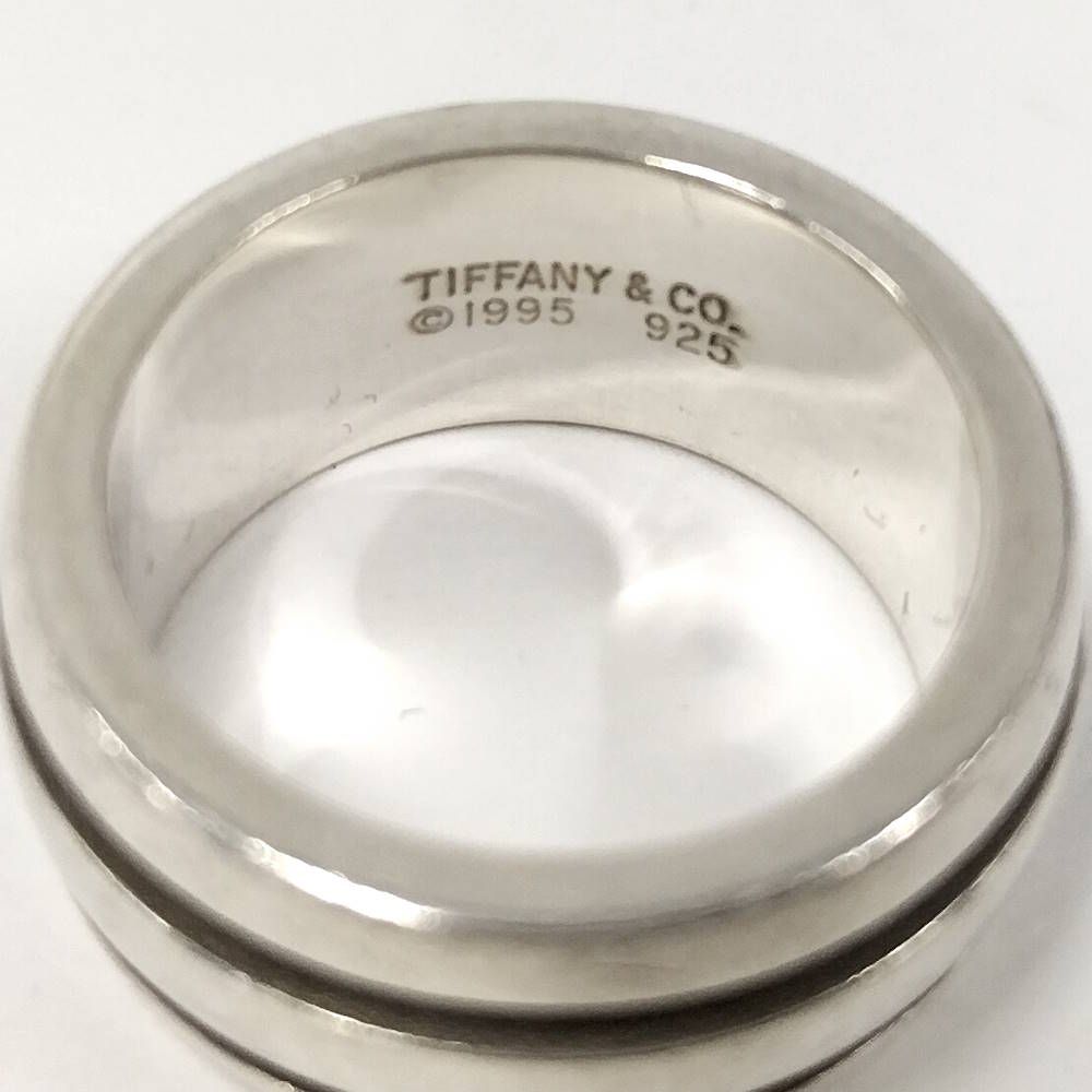 Tiffany & Co Grooved Double Line Ring Silver — view 8