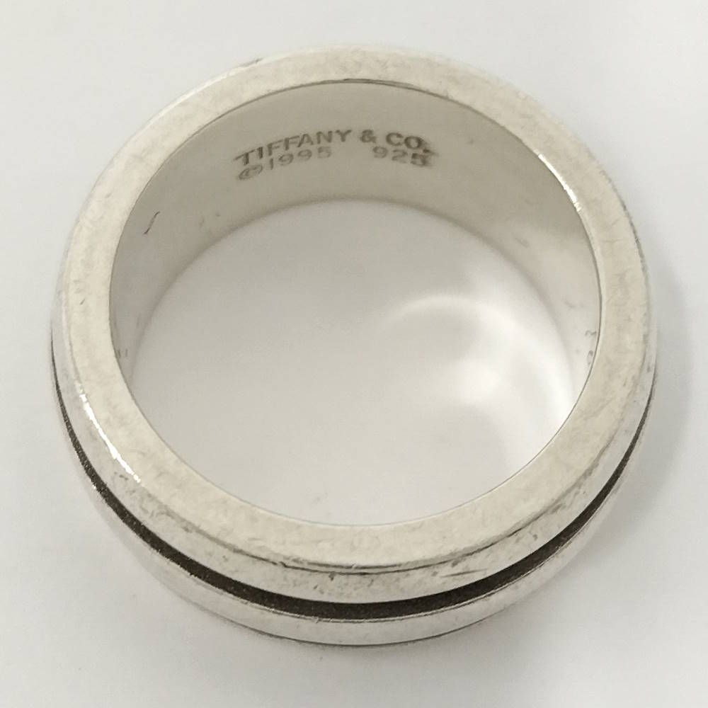 Tiffany & Co Grooved Double Line Ring Silver — view 5