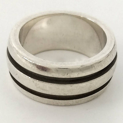 Tiffany & Co Grooved Double Line Ring Silver — view 2