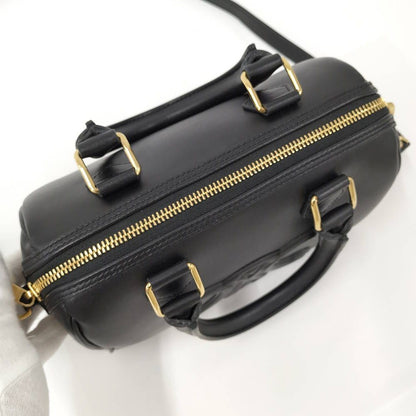 Celine Bag Cuir Triomphe Small Boston Leather Black — view 8