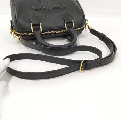 Celine Bag Cuir Triomphe Small Boston Leather Black — view 5
