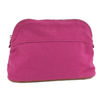 Hermes Bo Tall Pouch 25 Canvas Pink
