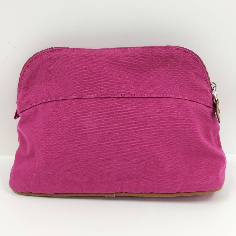 Hermes Bo Tall Pouch 25 Canvas Pink — view 2