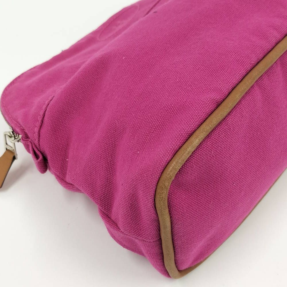 Hermes Bo Tall Pouch 25 Canvas Pink — view 3