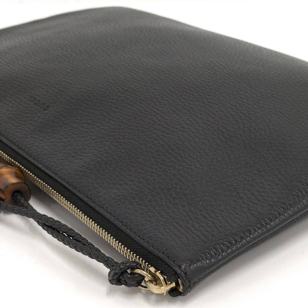 Gucci Bamboo Clutch Leather Black — view 3