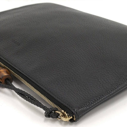 Gucci Bamboo Clutch Leather Black — view 3
