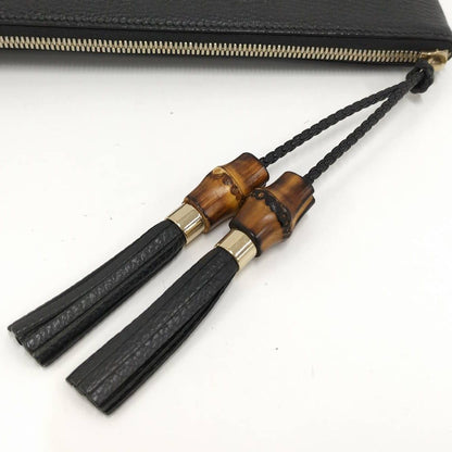 Gucci Bamboo Clutch Leather Black — view 6
