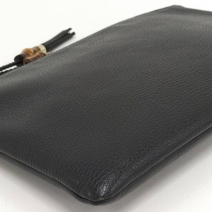 Gucci Bamboo Clutch Leather Black — view 4