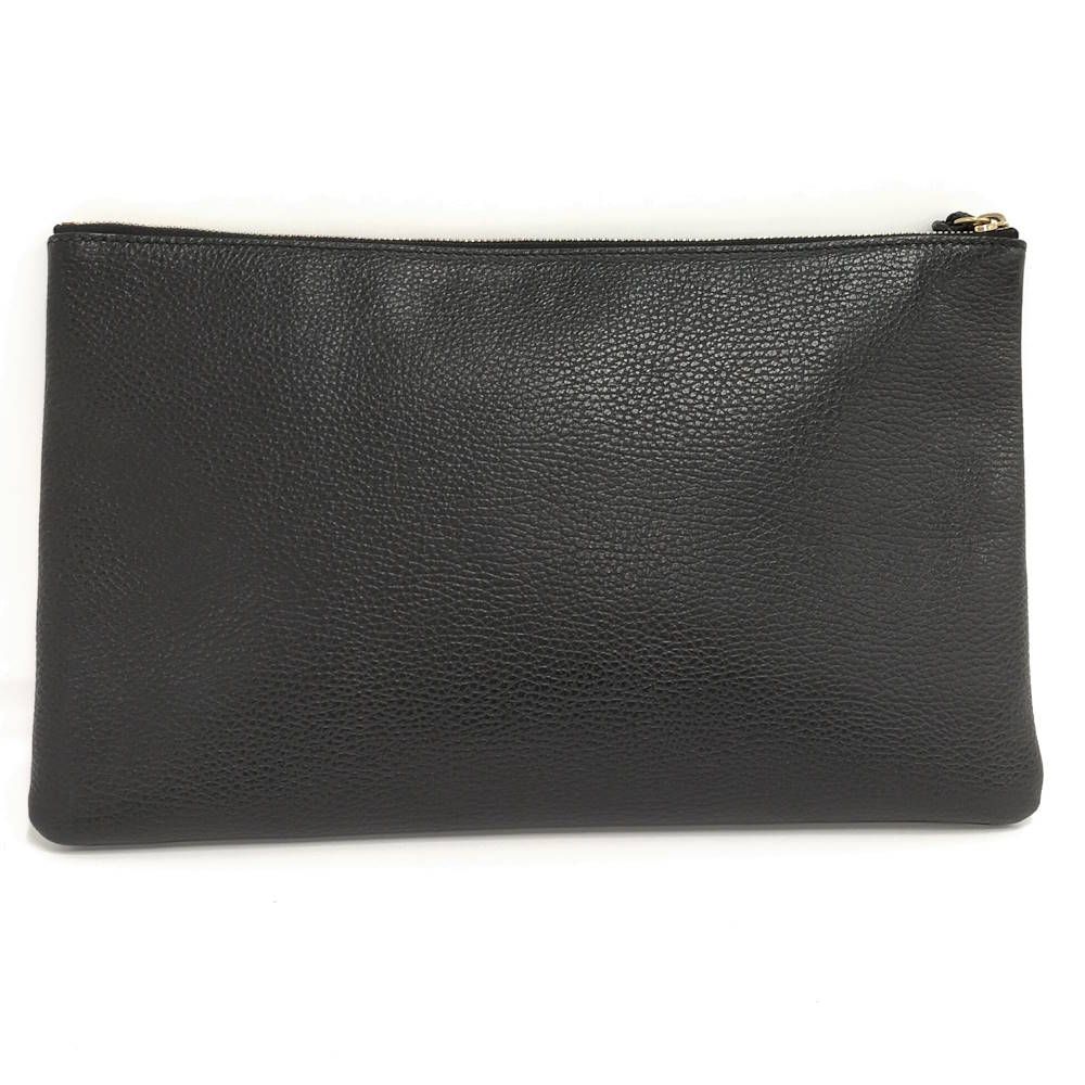 Gucci Bamboo Clutch Leather Black — view 2