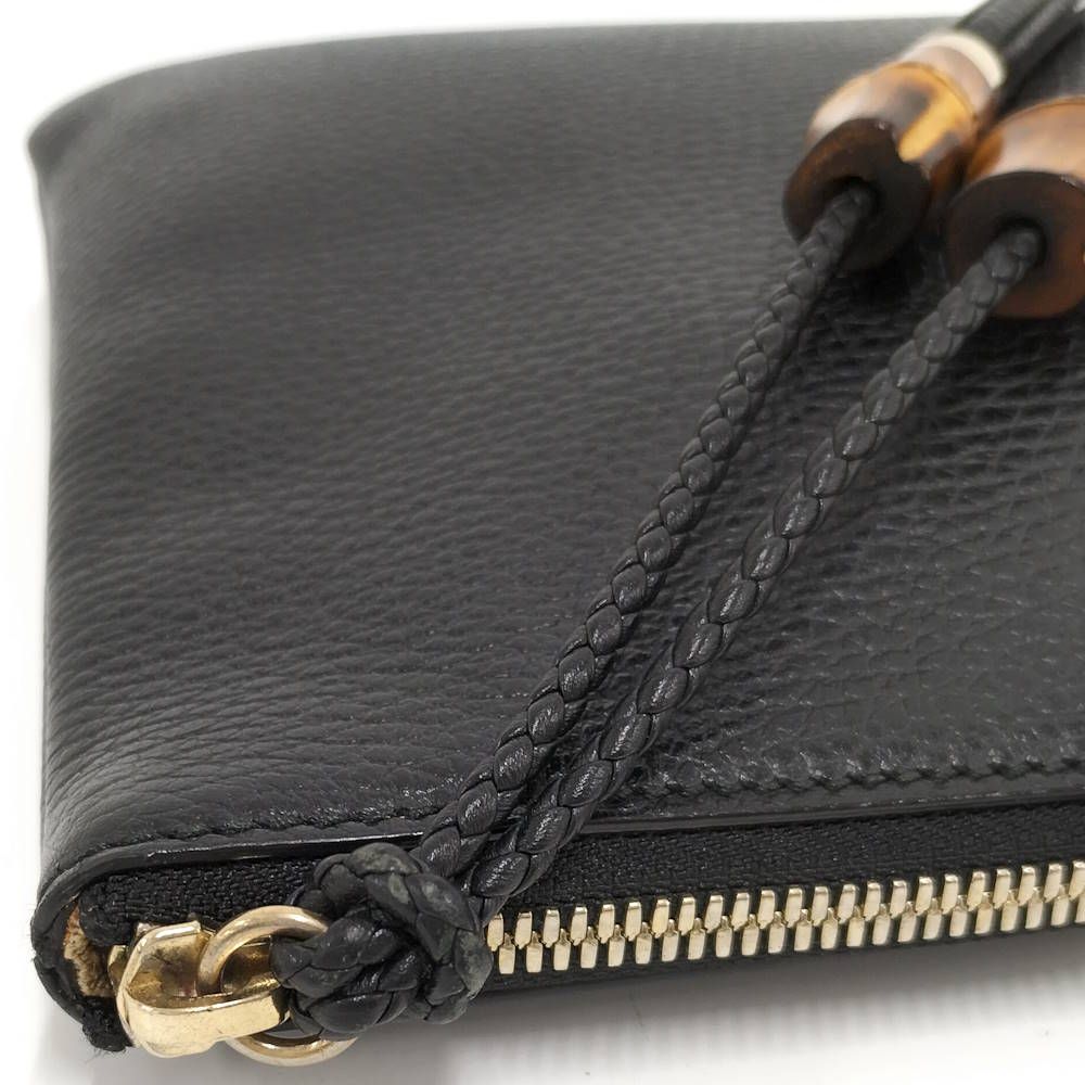Gucci Bamboo Clutch Leather Black — view 7
