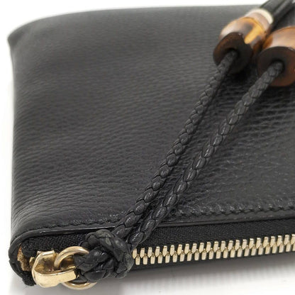Gucci Bamboo Clutch Leather Black — view 7