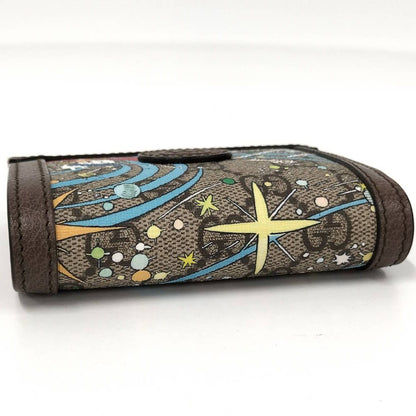Gucci Disney Donald Duck Compact Wallet GG Supreme Leather Brown — view 5