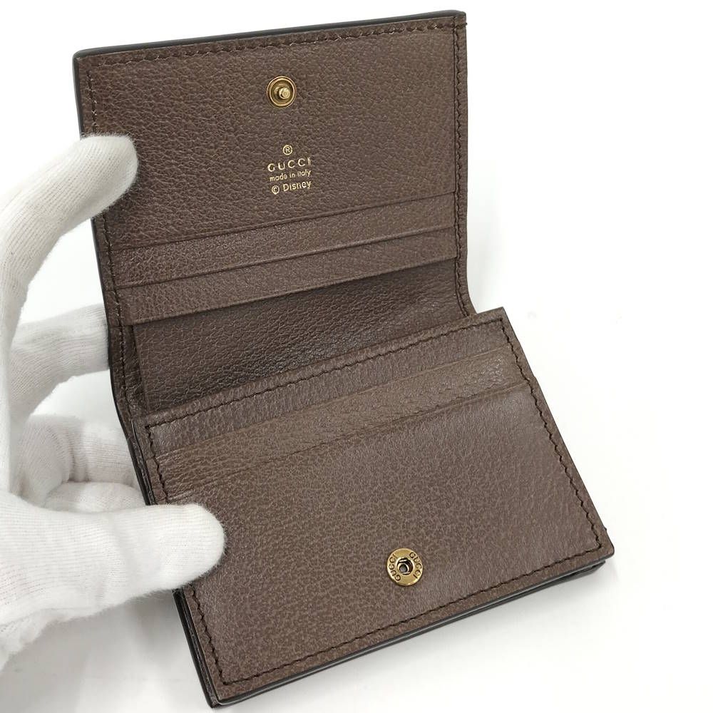 Gucci Disney Donald Duck Compact Wallet GG Supreme Leather Brown — view 2