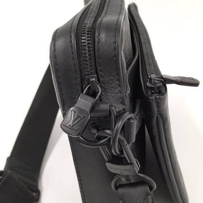 Louis Vuitton Trio Messenger Shoulder Bag Monogram Shadow Leather Black — view 7