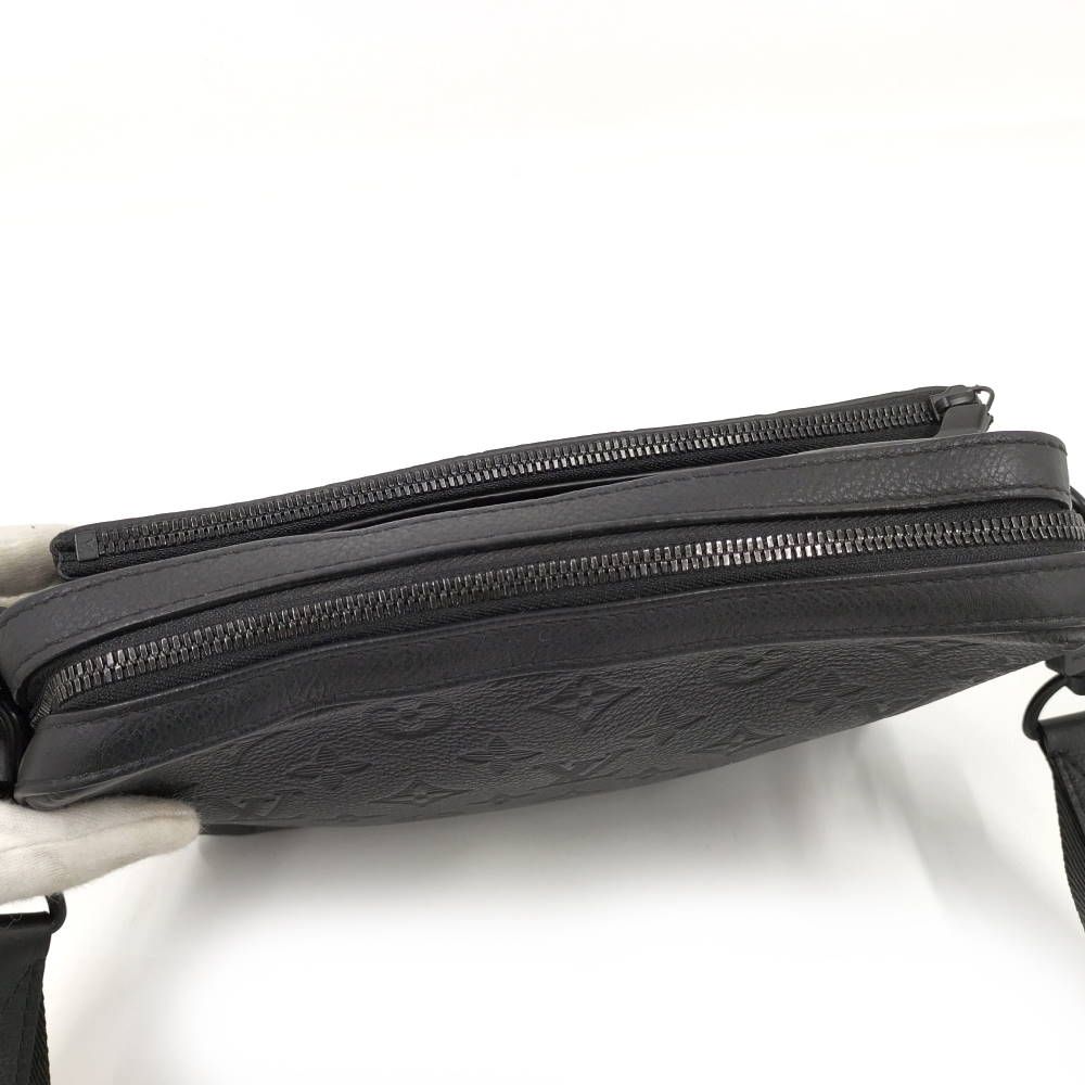 Louis Vuitton Trio Messenger Shoulder Bag Monogram Shadow Leather Black — view 6