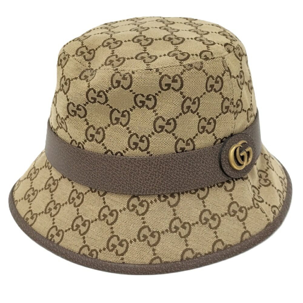 Gucci Hat GG Canvas Beige M 58 cm