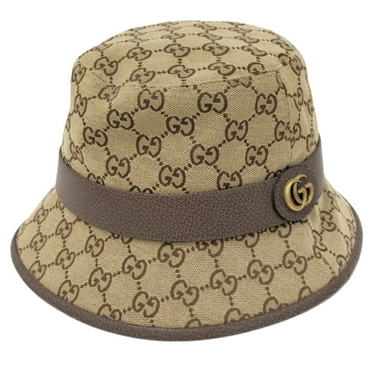 Gucci Hat GG Canvas Beige M 58 cm