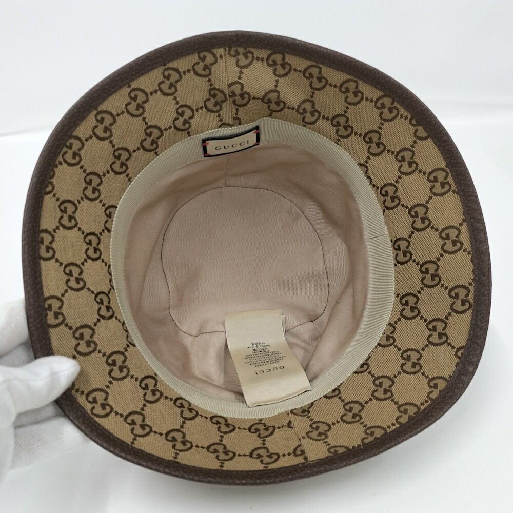 Gucci Hat GG Canvas Beige M 58 cm — view 6