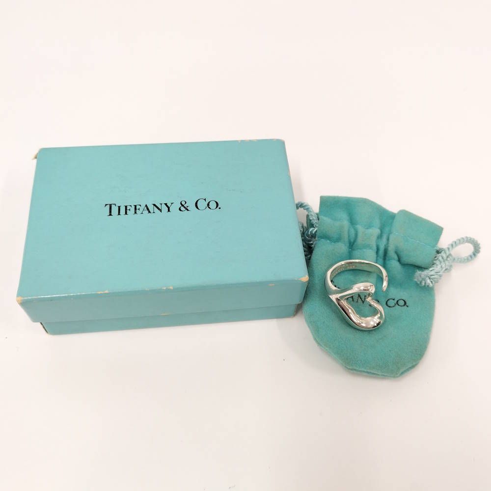 Tiffany & Co Open Heart Ring Elsa Peretti Silver — view 8