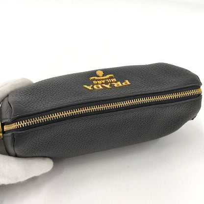 Prada Vitello Daino Leather Pouch Nero — view 8