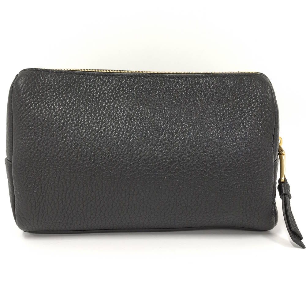 Prada Vitello Daino Leather Pouch Nero — view 2