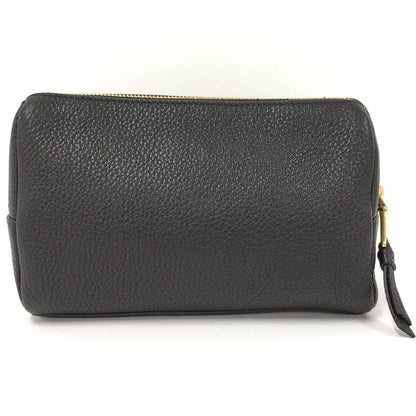 Prada Vitello Daino Leather Pouch Nero — view 2