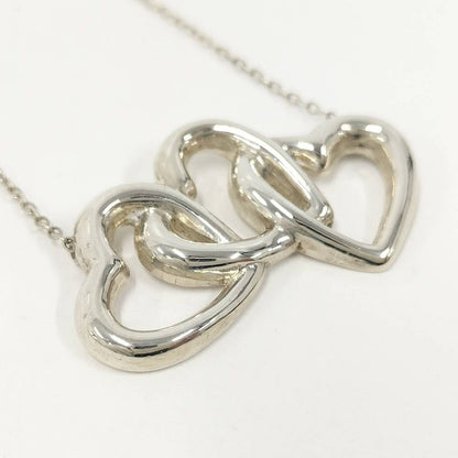 Tiffany & Co Necklace Triple Open Heart Elsa Peretti Silver — view 3