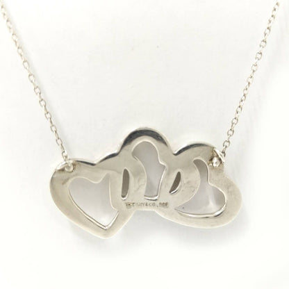 Tiffany & Co Necklace Triple Open Heart Elsa Peretti Silver — view 2