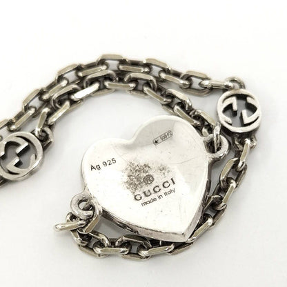 Gucci Interlocking Bracelet Silver Blue — view 4