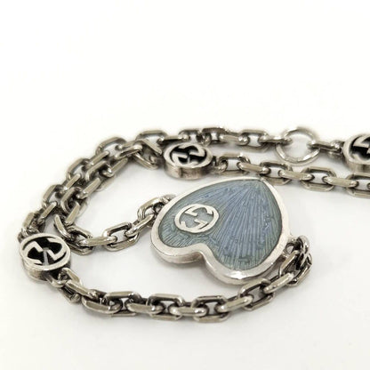 Gucci Interlocking Bracelet Silver Blue — view 6