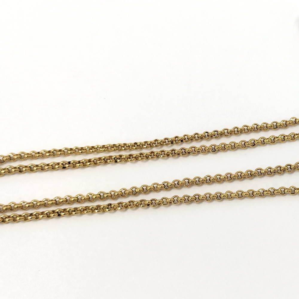 Dior CD Logo Necklace Cube Line Stone Gold Plated — view 4