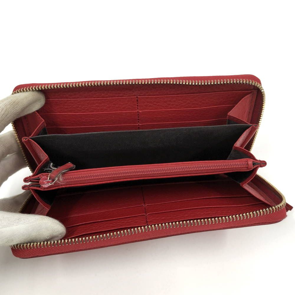 Gucci Zip Around Wallet Soho Interlocking Leather Red — view 2